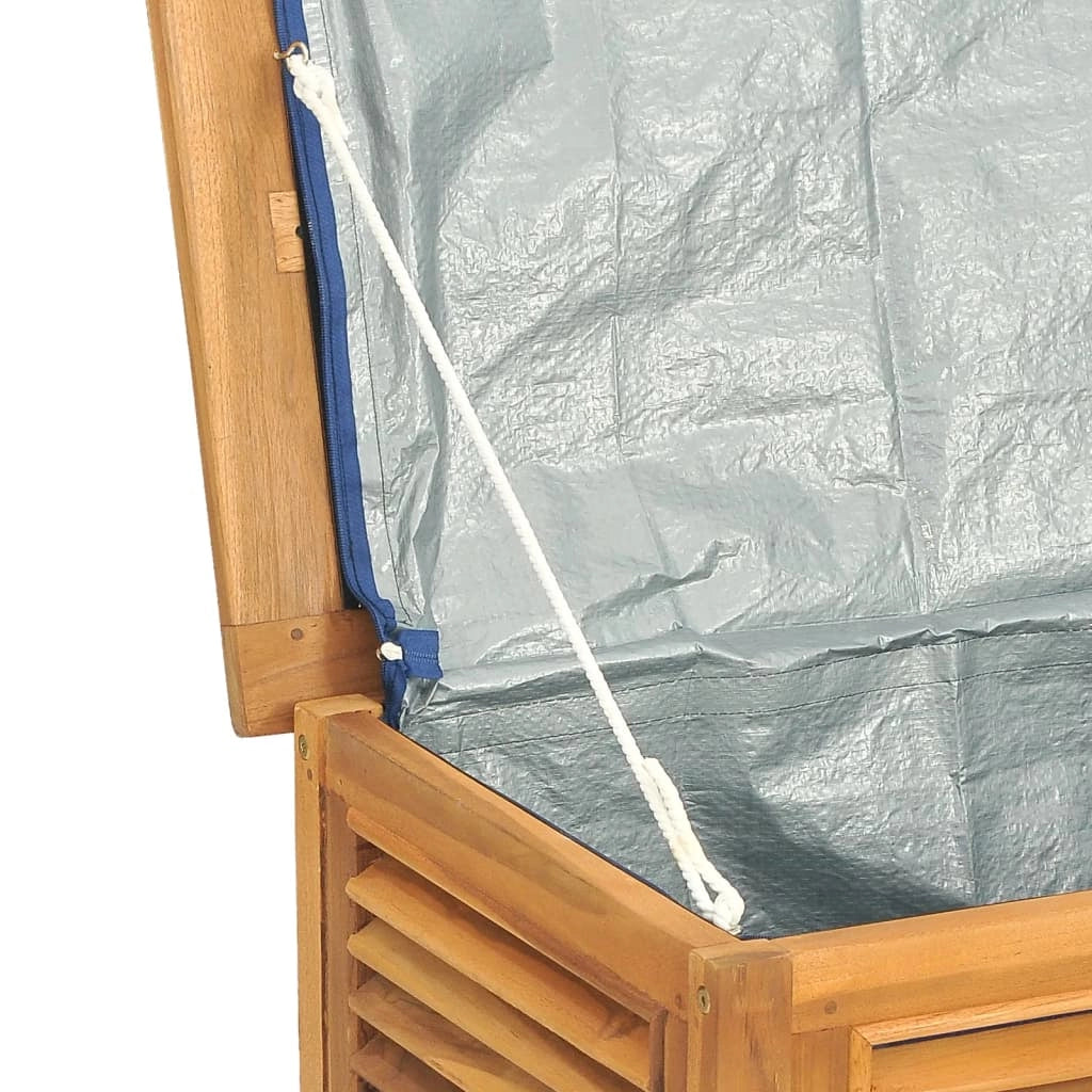 Contenitore e borsa da giardino 114 x 50 x 58 cm in legno massello di teak 02_0013130