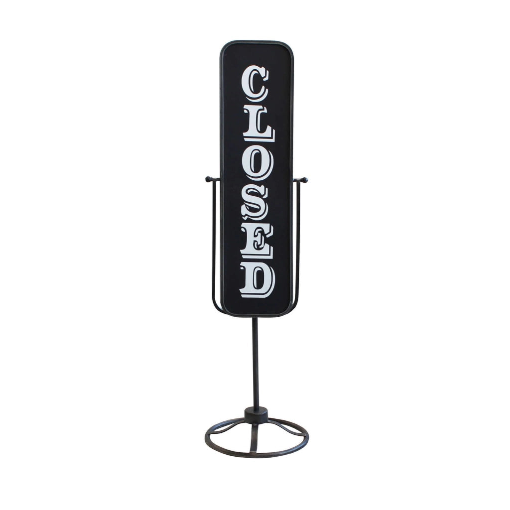 Cartello open close in Acciaio cm 30x30x120 5 - OPEN