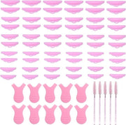 Set di sollevamento ciglia 45 pezzi - adesivi ciglia permanenti rosa - attrezzature per sollevamento ciglia.