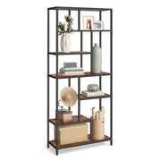 Libreria indipendente a 6 ripiani mobile contenitore di design 30 x 80 x 180 cm per ufficio soggiorno camera da letto cucina marrone 12_0005703