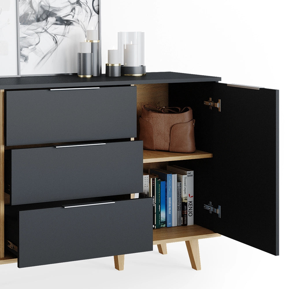 Vicco Cassettiera per camera da letto Antracite 40 x 82 cm