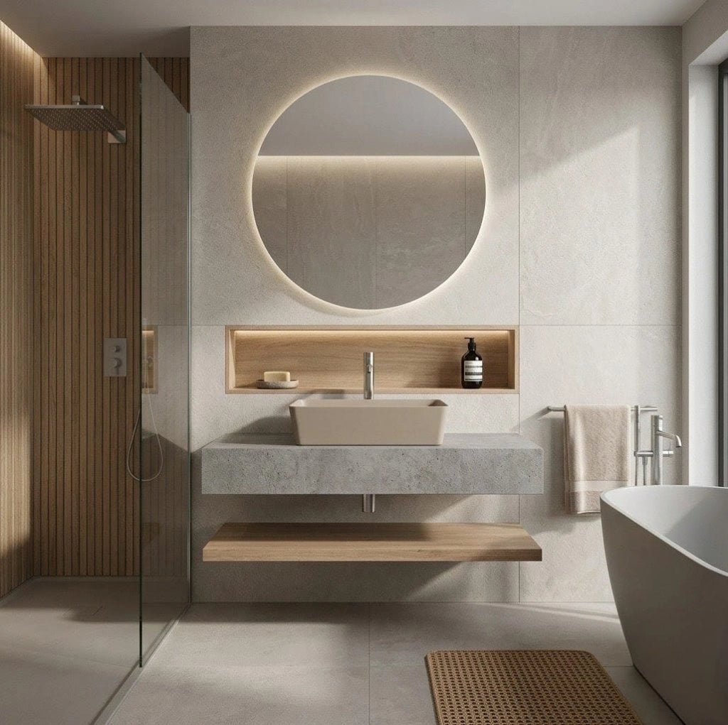 Lavabo rettangolare Rak Ceramics Feeling Cappuccino Matt