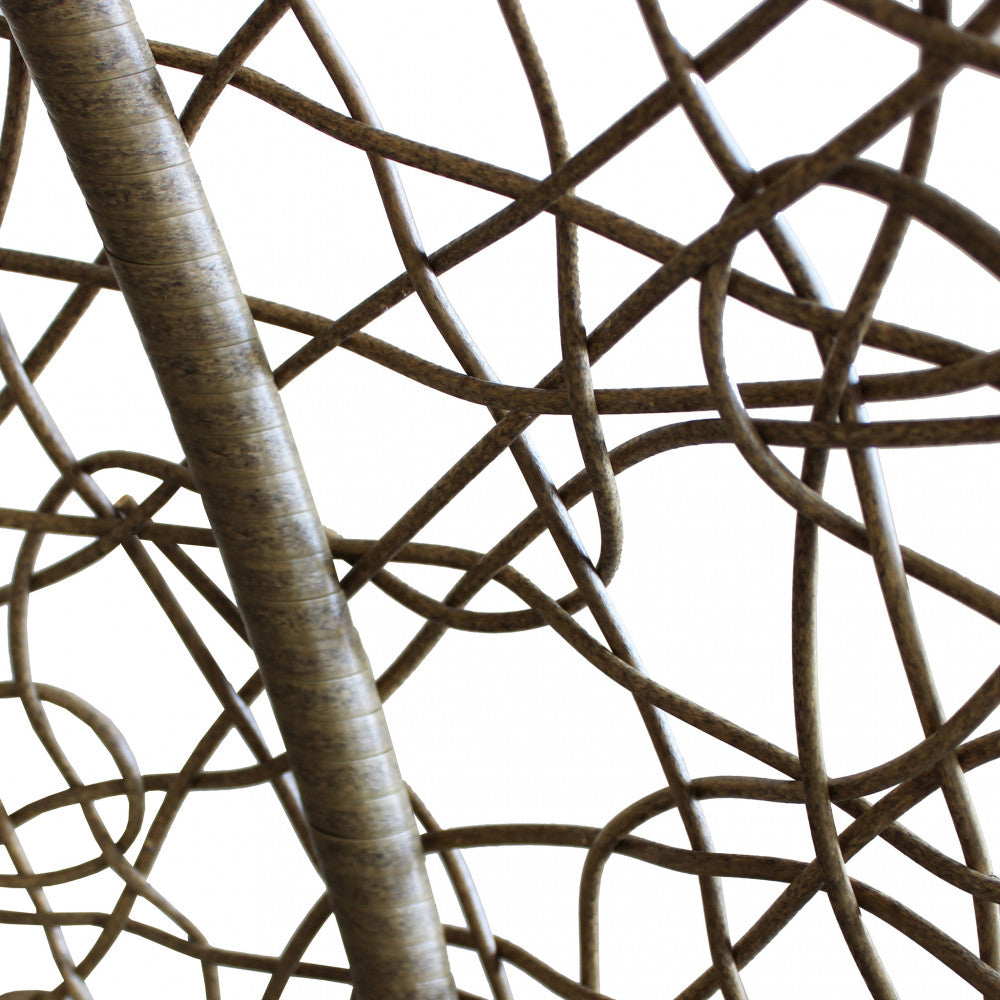 Dondolo Pensile da Giardino Giglio in Acciaio Marrone