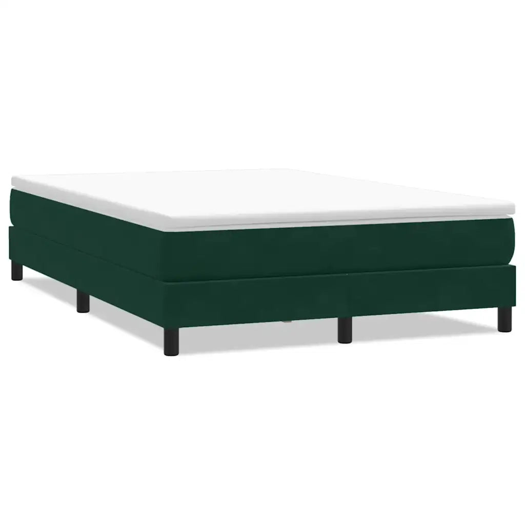 Letto a Molle senza Materasso-Struttura Letto Verde Scuro 140x220 cm Velluto