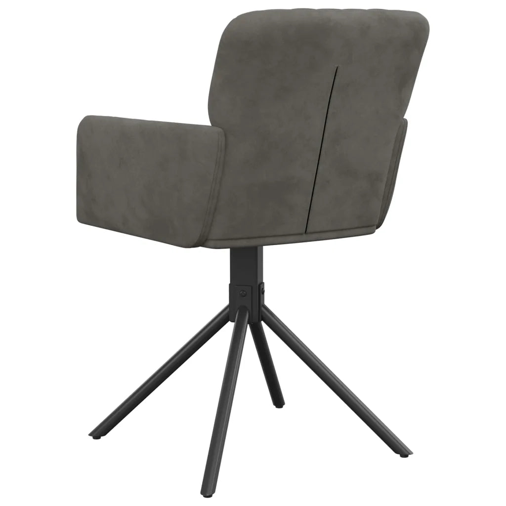 Sedie da Pranzo Girevoli 2 pz Grigio Scuro in Velluto cod mxl 12274
