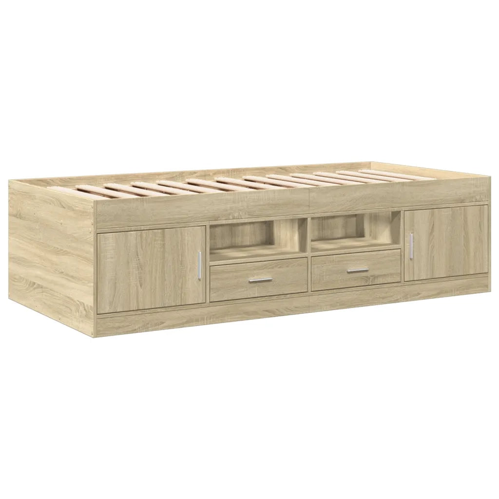 Divano Letto con Cassetti senza Materasso 90x200 cm 3280246