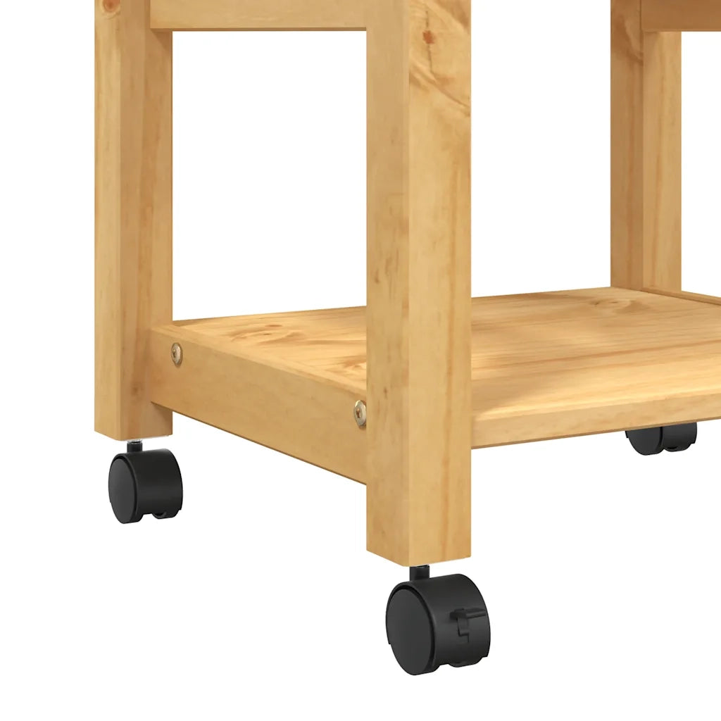 Carrello da Cucina MONZA 48x40x88,5 cm in Legno Massello di Pino 376079