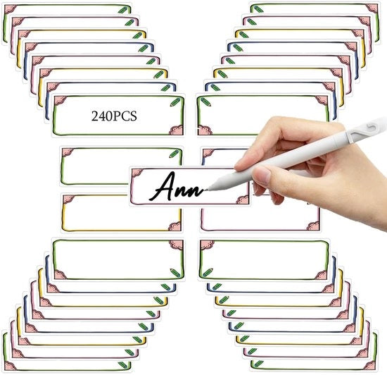 Etichette per bambini - autoadesive - impermeabili - 7,5 x 2,5 cm - resistenti - ideali per scuola e casa