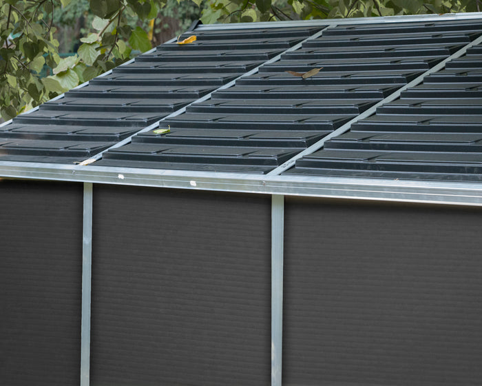 Casetta Da Giardino in Policarbonato Ultra Resistente Rubicon  303X237X235  cm Grigio Scuro