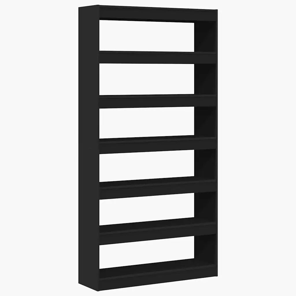 Armadio per Libri 6 livelli 100 x 30 x 198 cm Nero 3333925