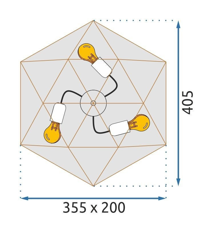 Plafoniera Da Soffitto Black Gold APP1094-3C