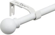 Stang per tenda da camera - Tendina da camera - Bianco opaco - 76-224 cm - Maniglia per tenda metallica con regolazione - Camera da letto - Finitura elegante
