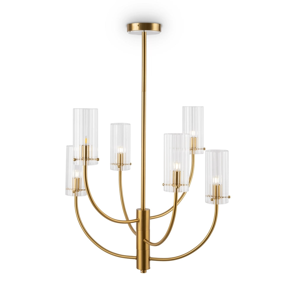 Lampadario Maytoni Arco ottone cristallo 6xG9 Ø61cm glamour