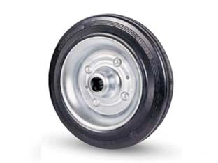 RUOTE INDUSTRIALI IN GOMMA 112  ø mm.160x40  foro ø mm.20 port. kg.150    AVO