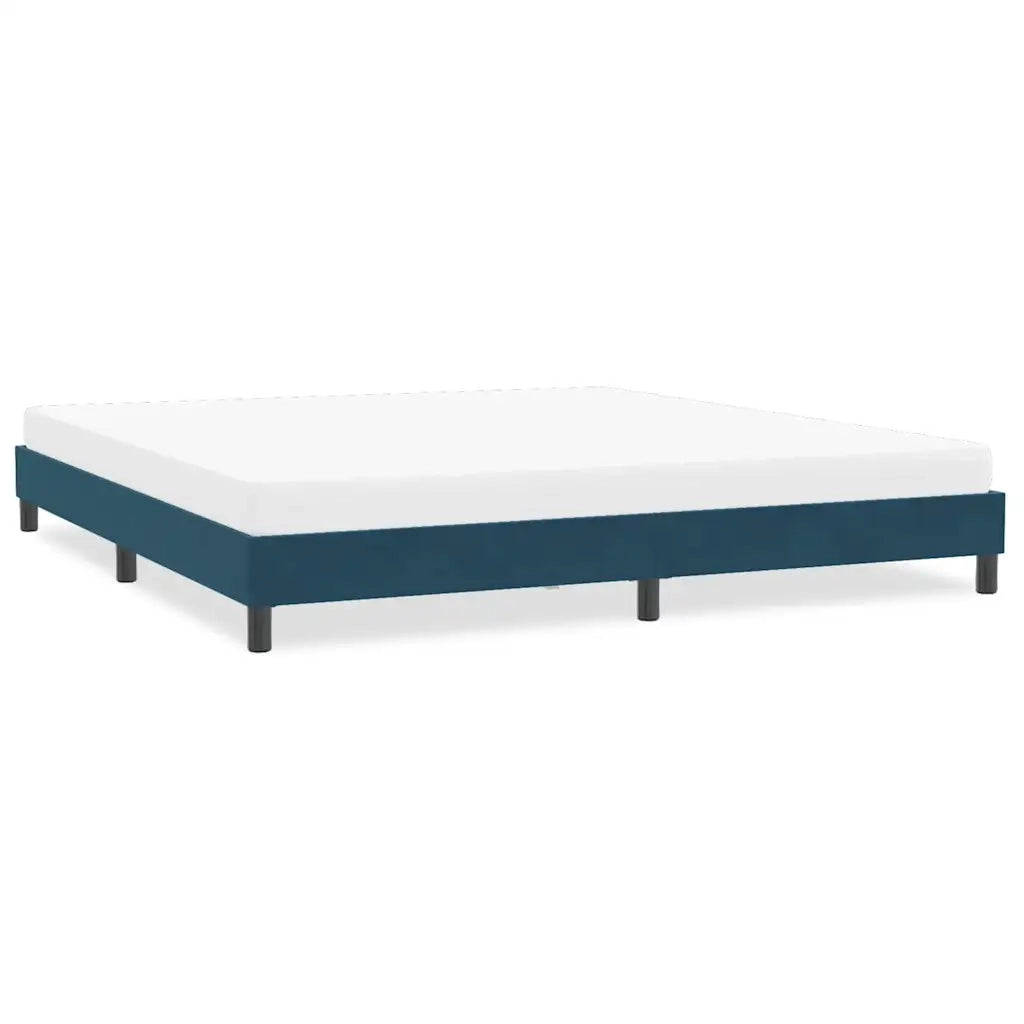 Giroletto senza Materasso Blu Scuro 200x210 cm in Velluto 4101377