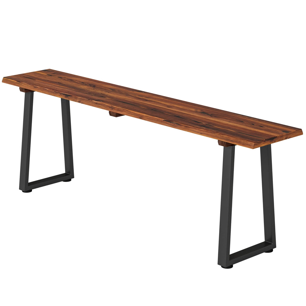 Panchina Giardino Legno Acciaio ¨C Zephmum ¨C Effetto Legno 150x28x48cm