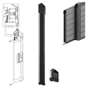 BORDO SENSIBILE SICUREZZA COSTA CANCELLO SCORREVOLE PROTEZIONE URTI 1,7 MT