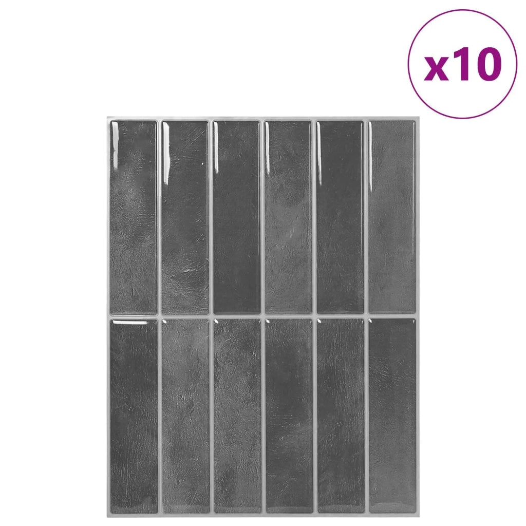 Piastrella Rettangolare 10 pcs Grigio 29 x 23 x 0,08 cm