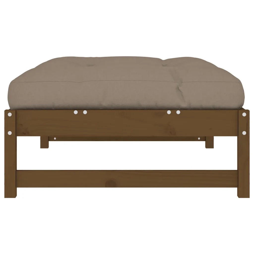 Poggiapiedi Giardino Marrone Ambra 120x80cm Legno Massello Pino 825740