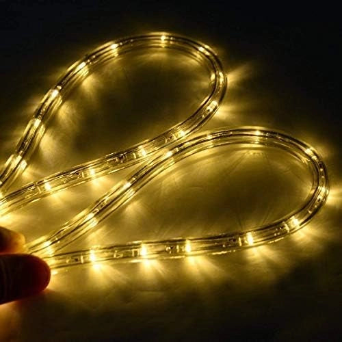 Tubo Luminoso a LED 30 m, 1080 LED Lampadine Decorazioni per Interni ed Esterni, per Camere, Giardini, Natale, Matrimoni, Feste (bianco caldo)