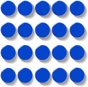 Pacchetto da 20 magneti per bacheche magnetiche - Piccoli magneti forti | Piccoli magneti rotondi blu per frigoriferi e bacheche whiteboard | Magnetici per bacheche con forte aderenza per bacheche da parete, pareti magnetiche, cucina e ufficio