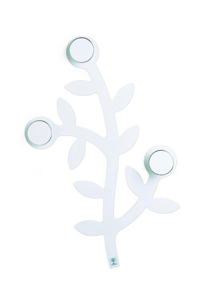 Foppapedretti 9900407210 Appendialbero Appendiabiti da Parete Modulare 3 Ganci in MDF e Plastica colore Bianco