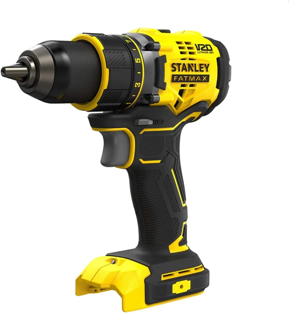 STANLEY FatMax Kit SVK20424A (Trapano Avvitatore SFMCD720 + Tassellatore SFMCH900 + Avvitatore a Impulsi SFMCF810 + Smerigliatrice SFMCG400 + 2 Batterie 4,0 Ah + Caricabetterie + Borsa M)