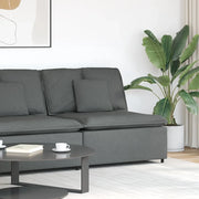 vidaXL Modulo Centrale Divano Modulare con Cuscini Grigio Scuro 100 cm
