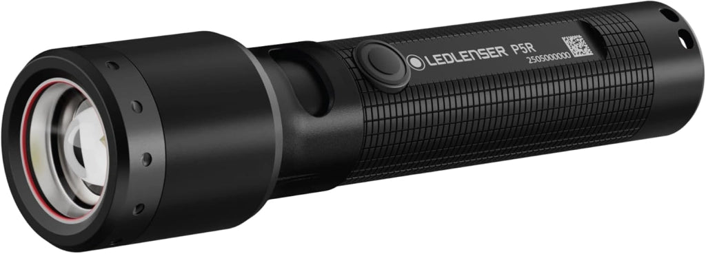 Ledlenser P7R Torcia LED ricaricabile, 2000 lm, 320 m, USB-C, IP68, 80 h, 4 modalità – Tattica per escursioni, emergenza