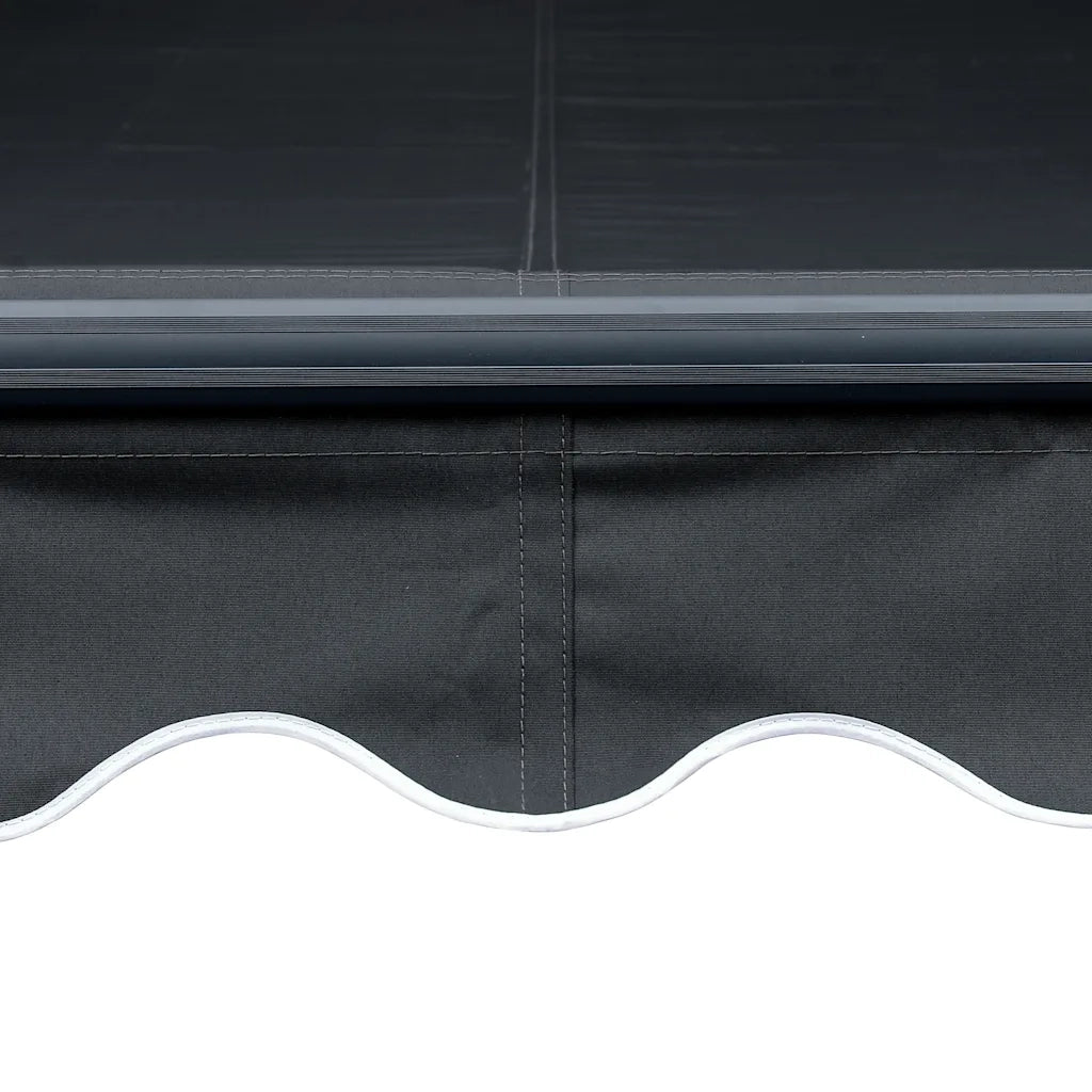 Tenda da Sole Retrattile Manuale con LED 300x250 cm Antracite