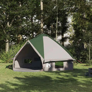 Tenda Teepee per 8 Persone Verde e Bianco 490 x 410 x 210 cm