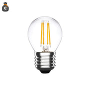 Alcapower Lampadina LED G45 Filamento Trasparente 6W 810lm 4000K E27, Classe Energetica D, Luce Naturale 360 Gradi, Alta Efficienza 25000 Ore