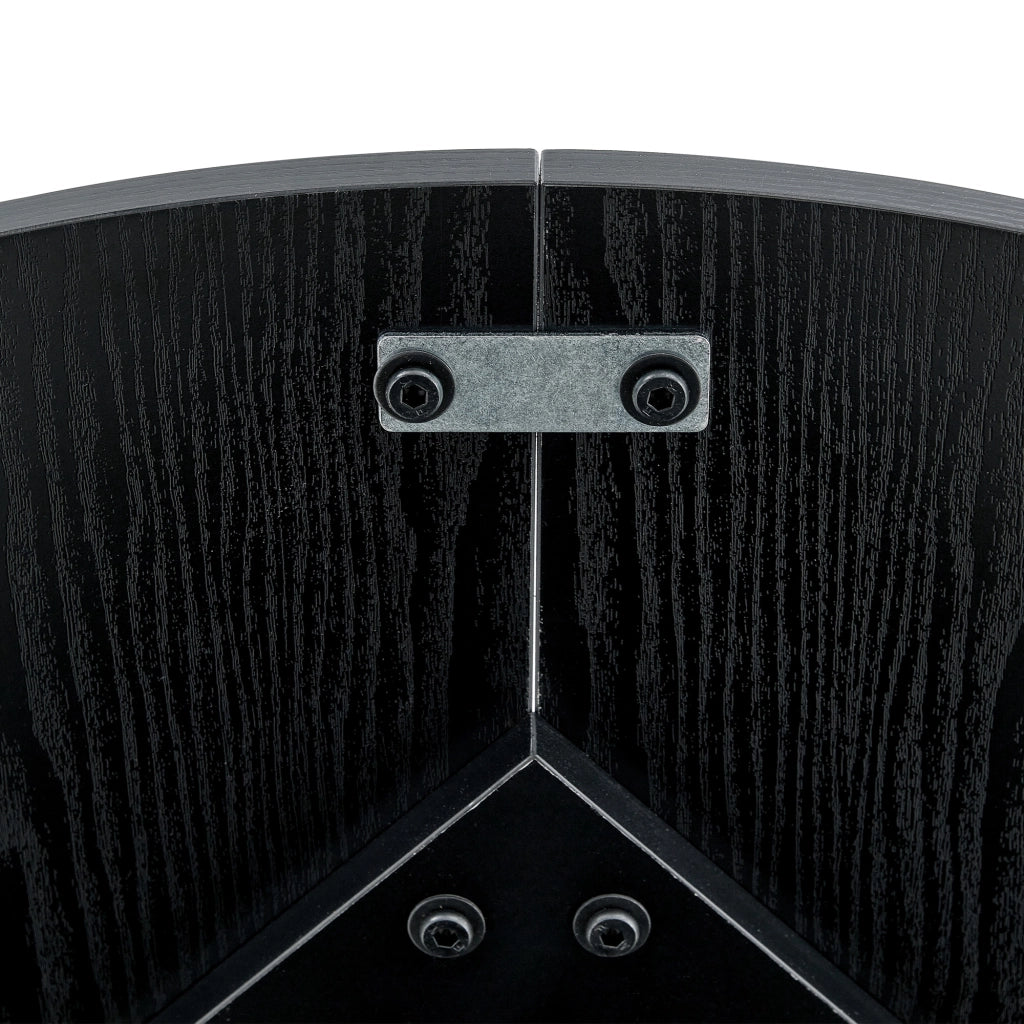 TAVOLO ROTONDO 107 cm Nero in MDF e Metallo con doppio piano