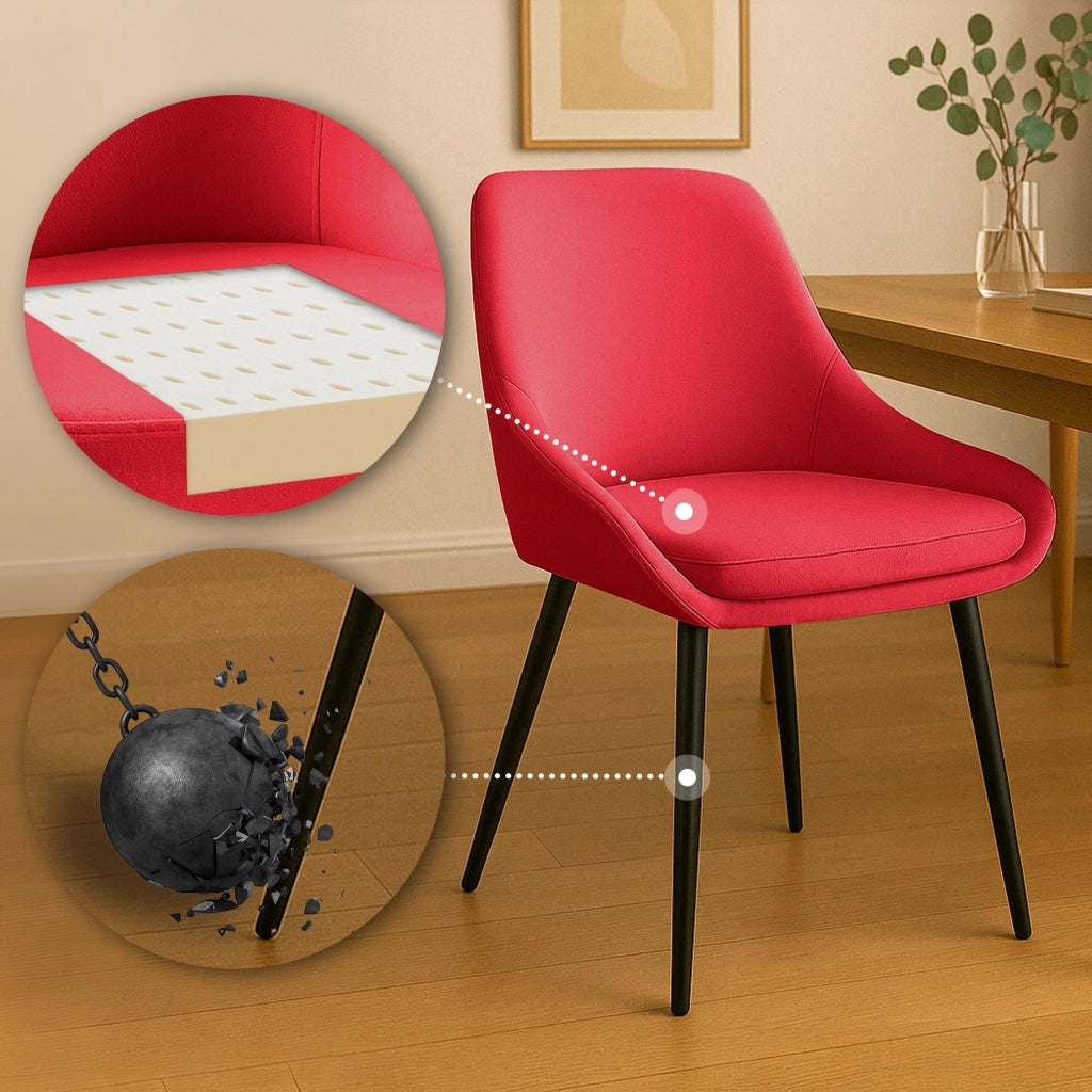 Set di 2 sedie per sala da pranzo Elmira velluto nero 8