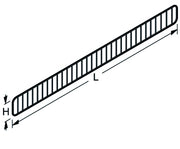 GRIGLIA IN FILO PER RIPIANI IN ACCIAIO cm. 100x9,5 h Col. Grigio RAL9006