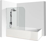 Schranno per bagno 120x140cm, 3 sezioni, 5mm, vetro trasparente, schermo inclinabile, sicuro, 3 pezzi, 120x140cm, 5mm, vetro trasparente, schermo inclinabile, zinco.
