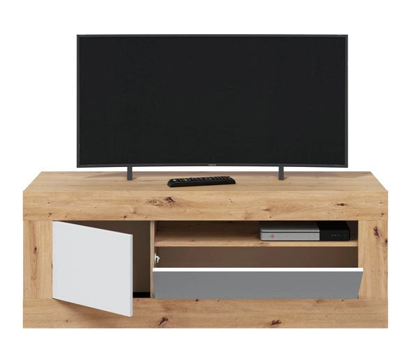 Mobile tv 2 ante Rovere Nodi-Bianco Artik