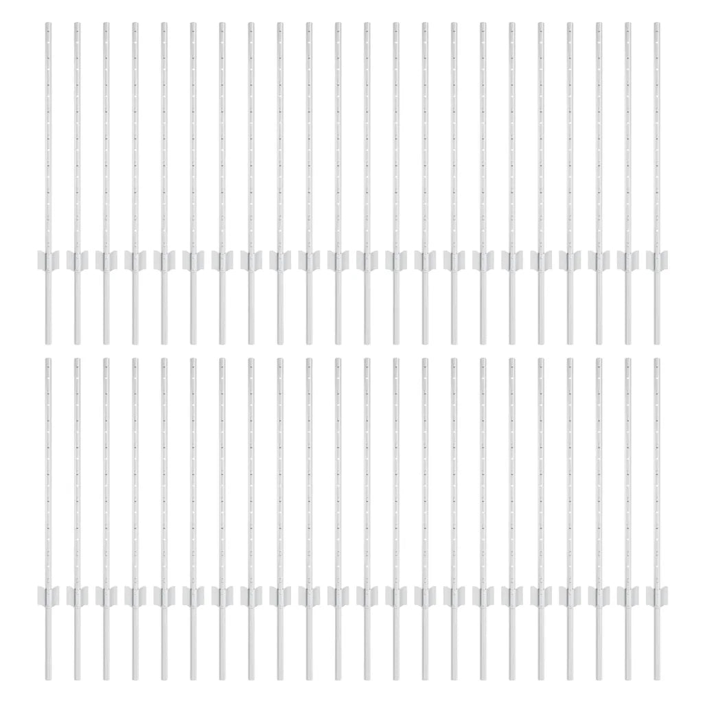 Palo della recinzione 44 pcs Argento 120 cm Acciaio 3335953