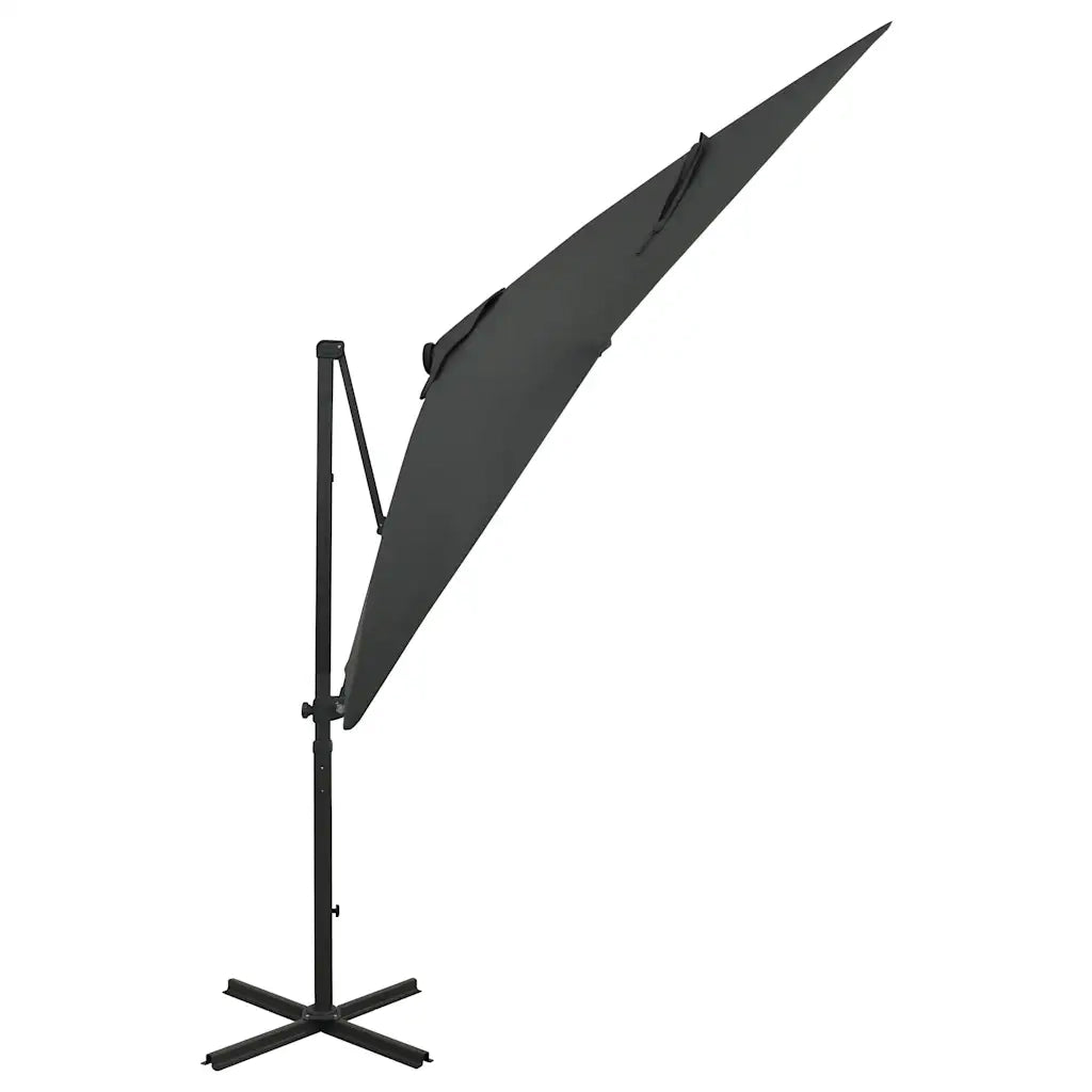 Ombrello | Parasolne a Sbalzo con Palo e Luci a LED Antracite 250 cm