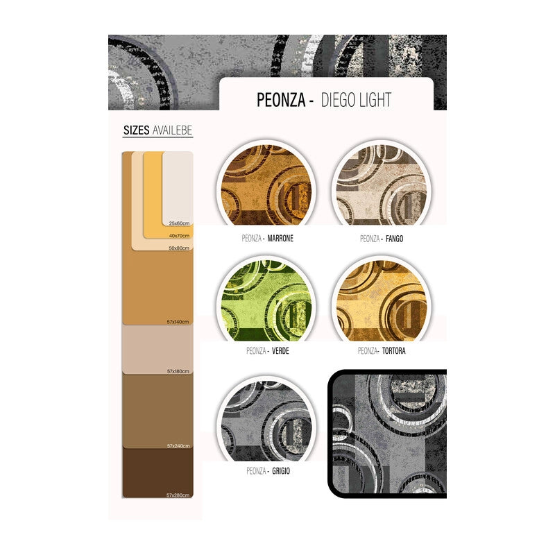 TAPPETO CUCINA PEONZA 57X140 CM ASSORTITO- 10,0 pz