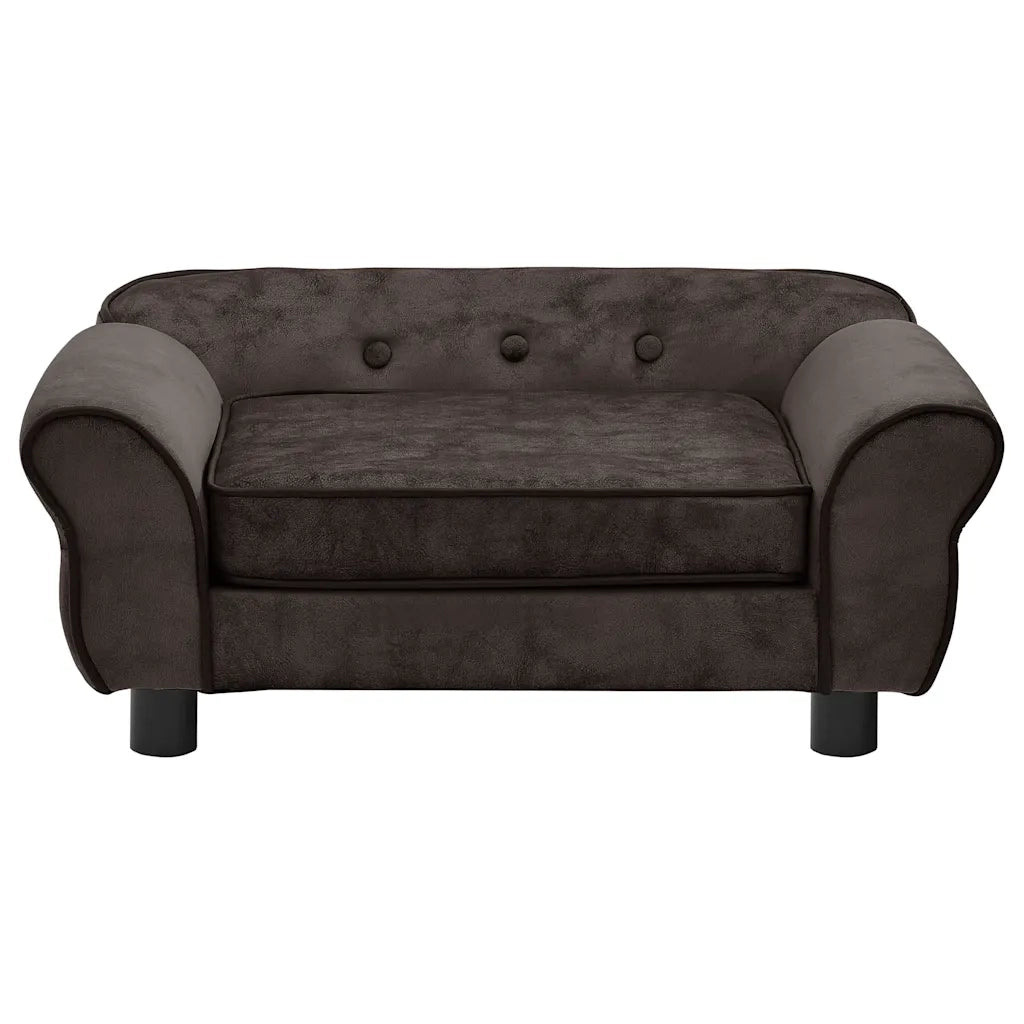 Divano per Cani-Sofa per animali domestici-Divanetto Marrone 72x45x30 cm in Peluche