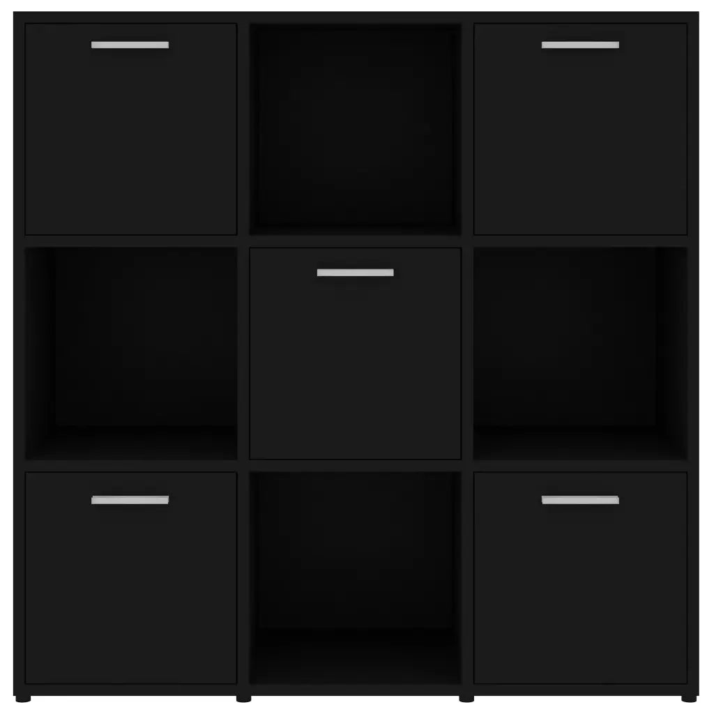 Libreria Nera 90x30x90 cm in Truciolato
