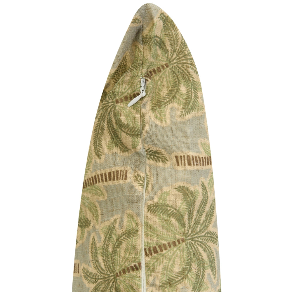 Set di 3 cuscini decorativi da esterno, misto poliestere e lino, beige e verde accessori decorativi da giardino