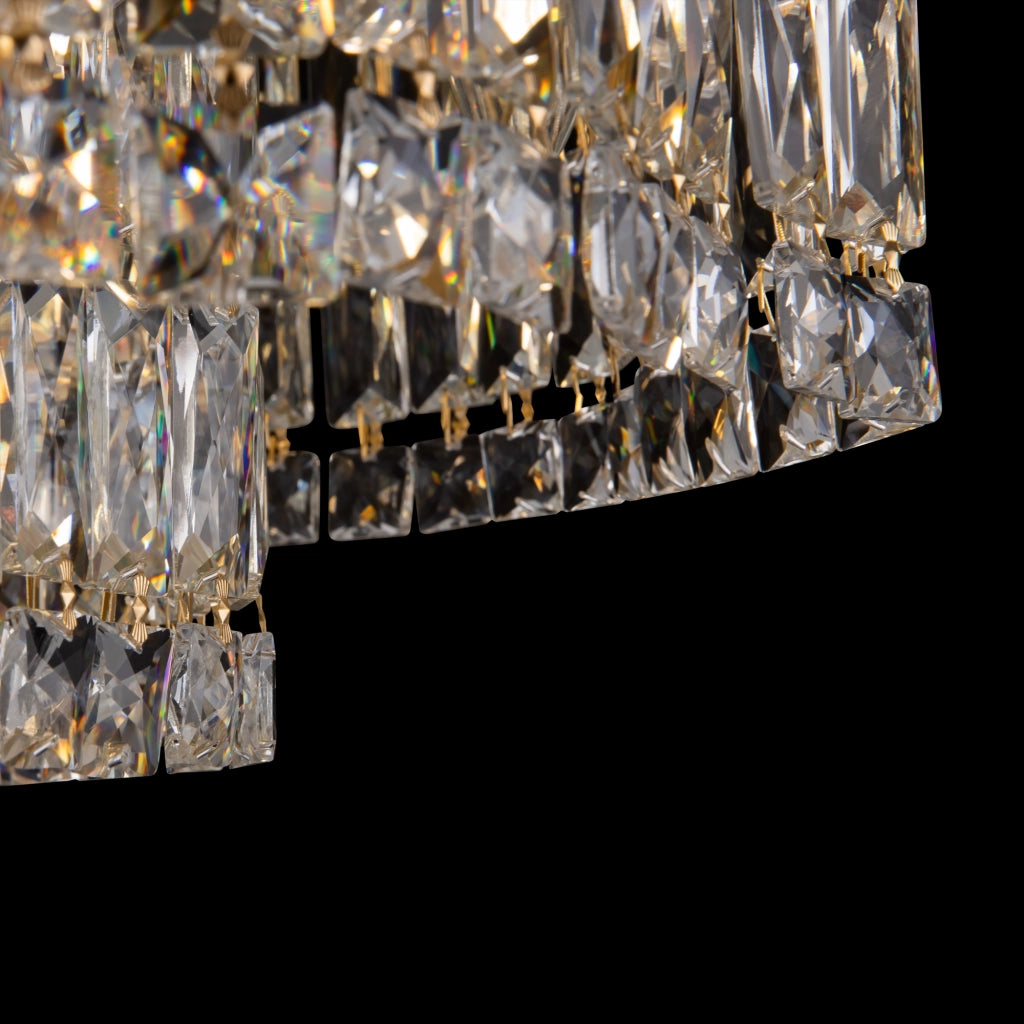 Plafoniera Maytoni Dune cristallo oro ottone 45cm 6xE14