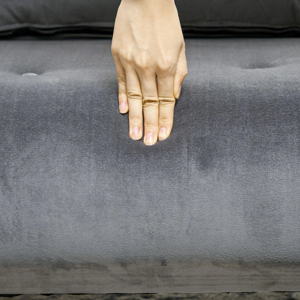 Poltrona letto 2 in 1 grigia con schienale regolabile
