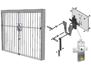 KIT SICUREZZA SERRATURA SERRANDA BASCULANTE DOPPIA MAPPA K8653- - (K8653.6810.0200) - 1 pezzi PREFER