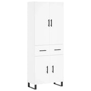 Credenza | Madia | Buffet da pranzo | Armadio da pranzo Bianca 69,5x34x180 cm in Legno Multistrato