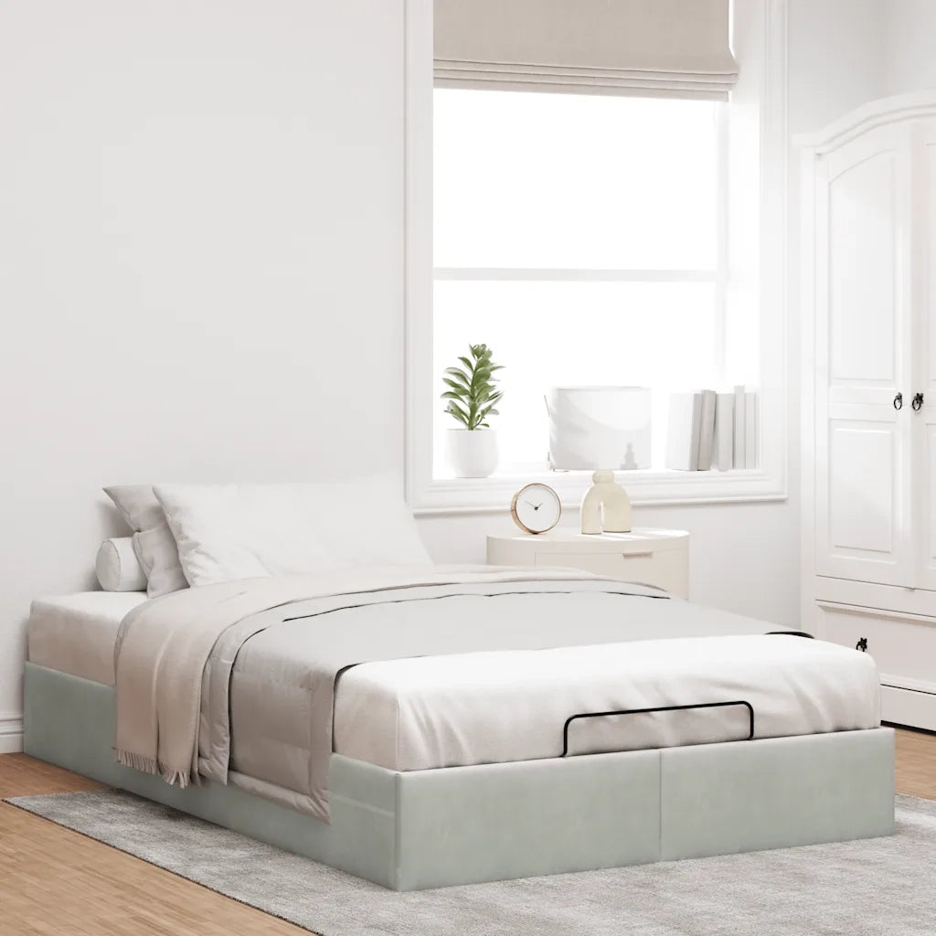 Struttura Letto Pouf Senza Materasso 120x200 cm Velluto 3310955