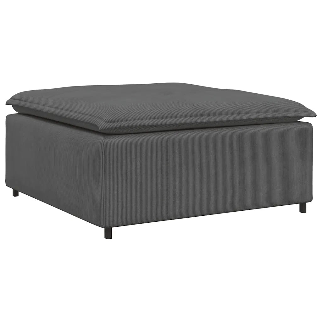 Divano da Giardino-Modulo Poggiapiedi Divano Modulare Grigio Scuro 100x100x48 cm 179748