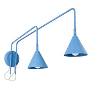 Applique NOX 2 azzurro con interruttore